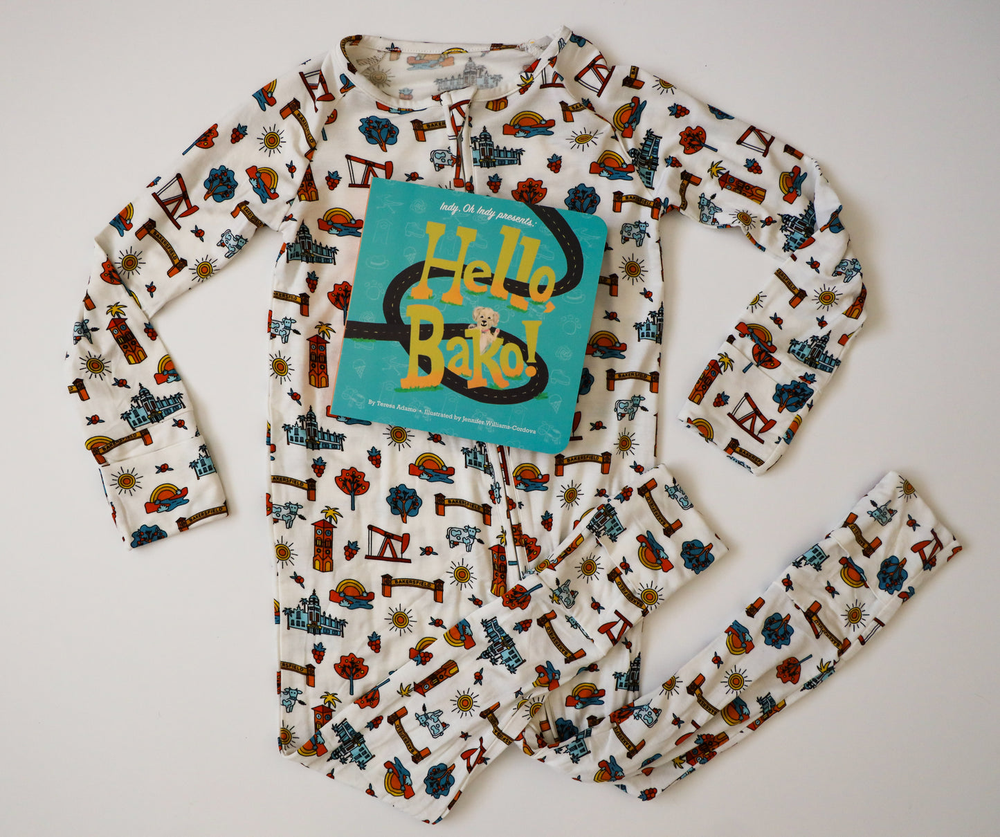 Bakersfield Bamboo Onesie and Book Bundle