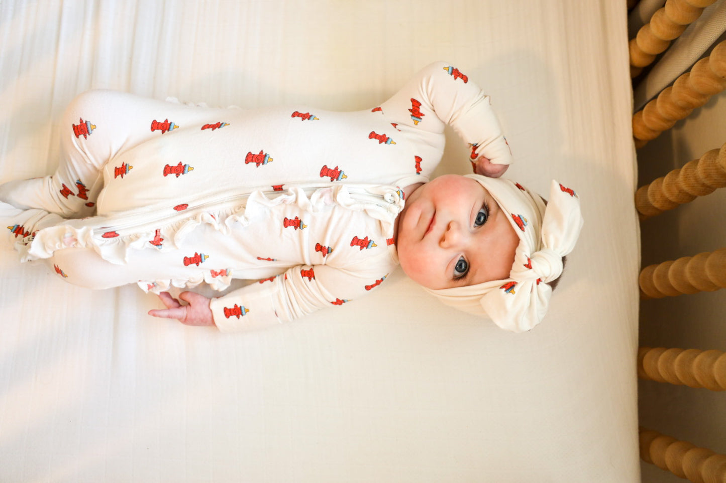 A Baby Station Bamboo Ruffled Onesie