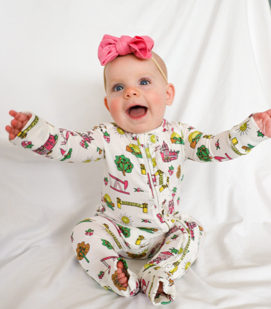 Bakersfield Bamboo Ruffled Onesie