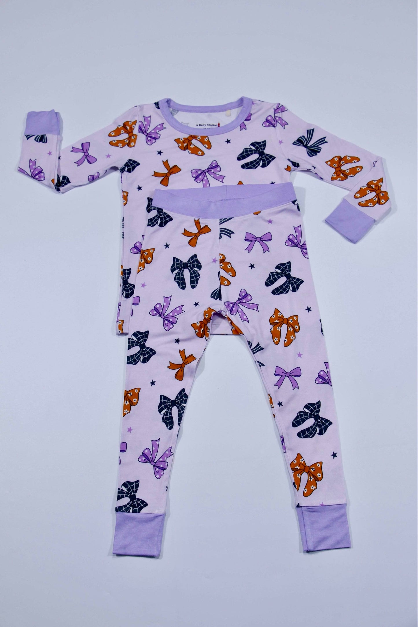 Halloween Bow Bamboo Two Piece Set