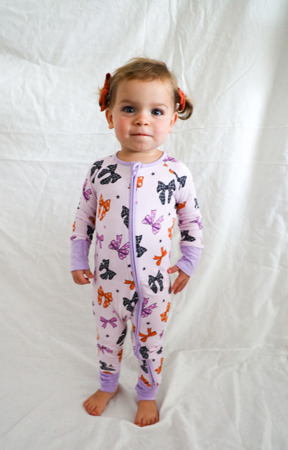 Halloween Bow Bamboo Onesie