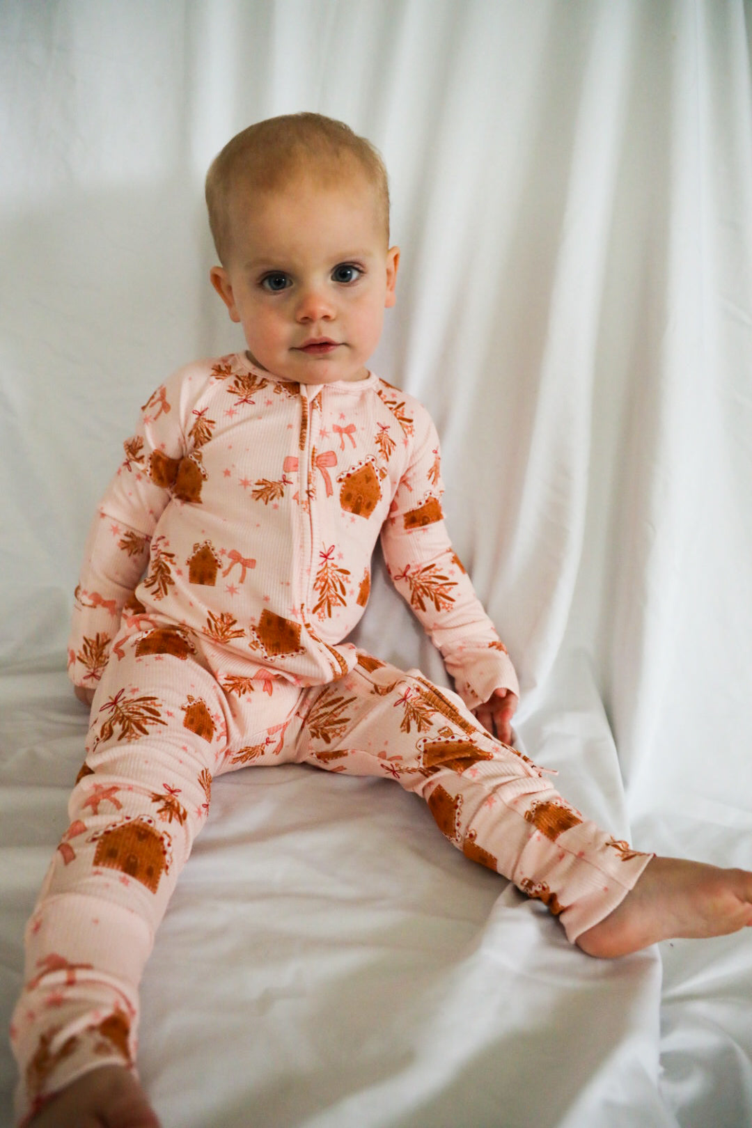 Gingerbread House Bamboo Onesie