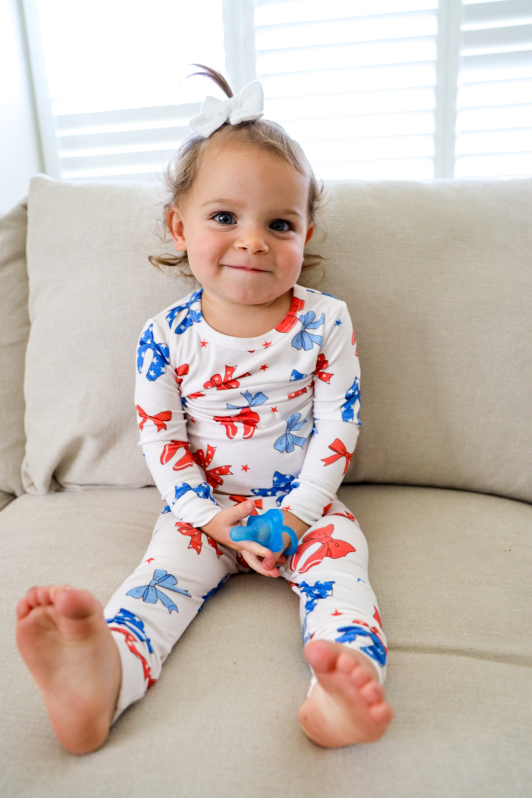 Fourth of July Bow Bamboo Two Piece Set