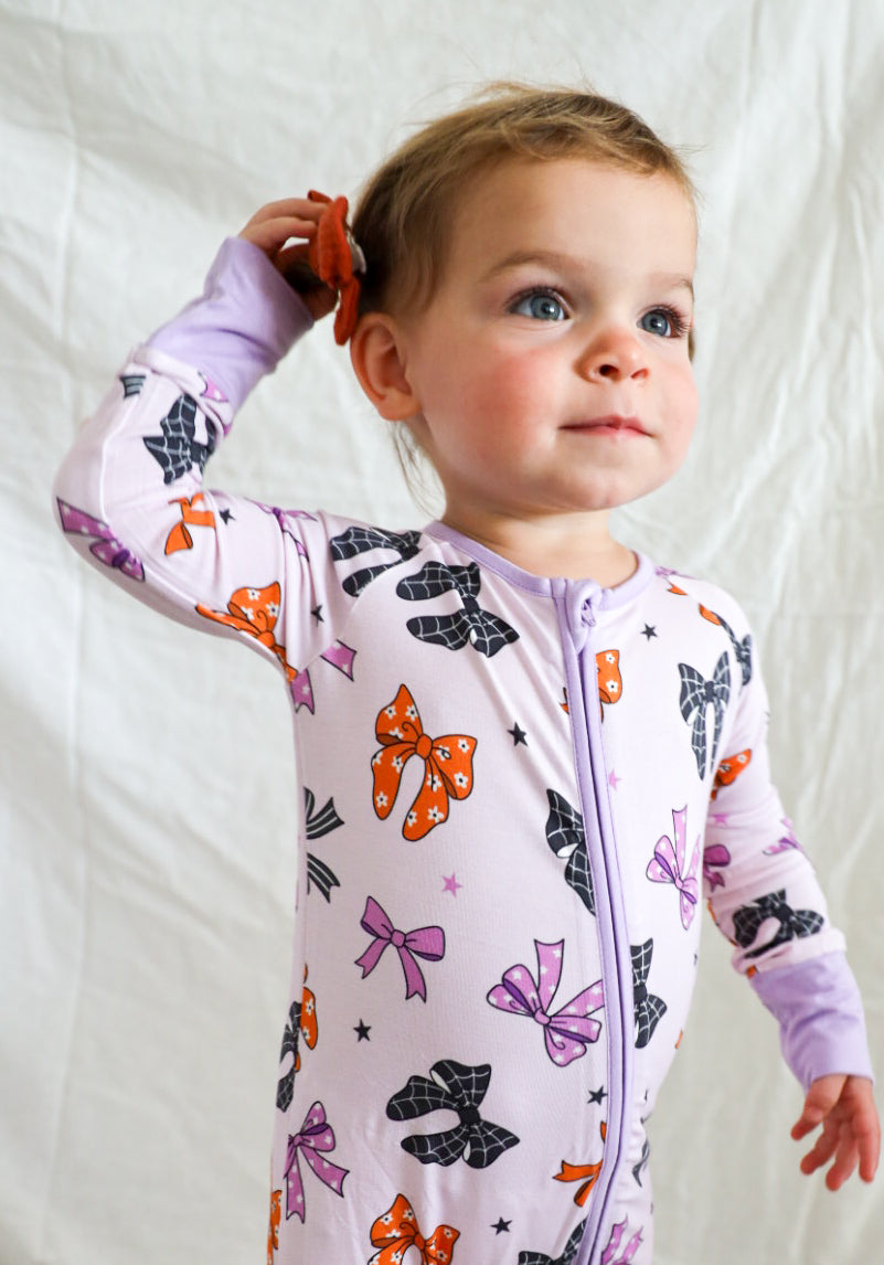 Halloween Bow Bamboo Onesie