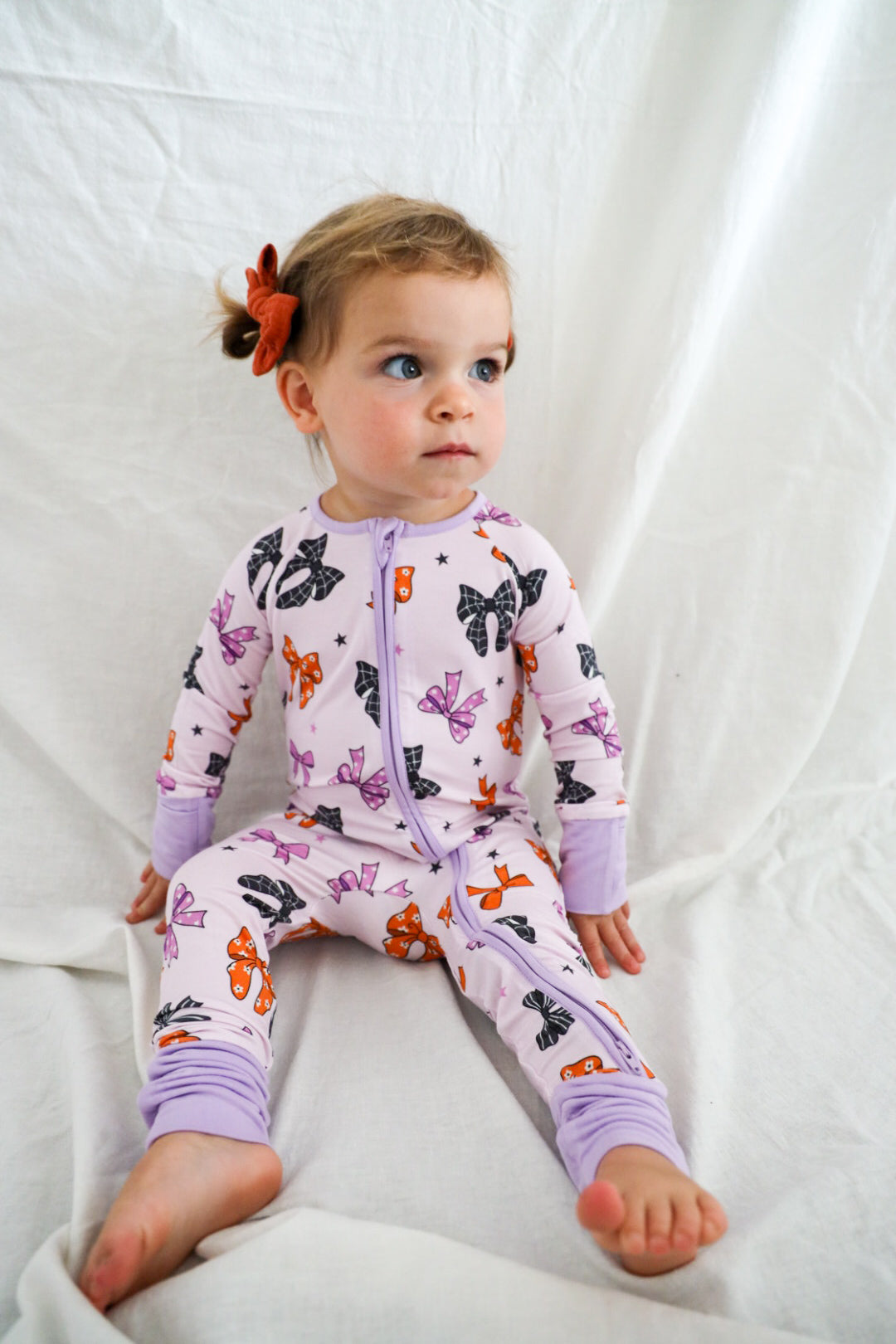 Halloween Bow Bamboo Onesie