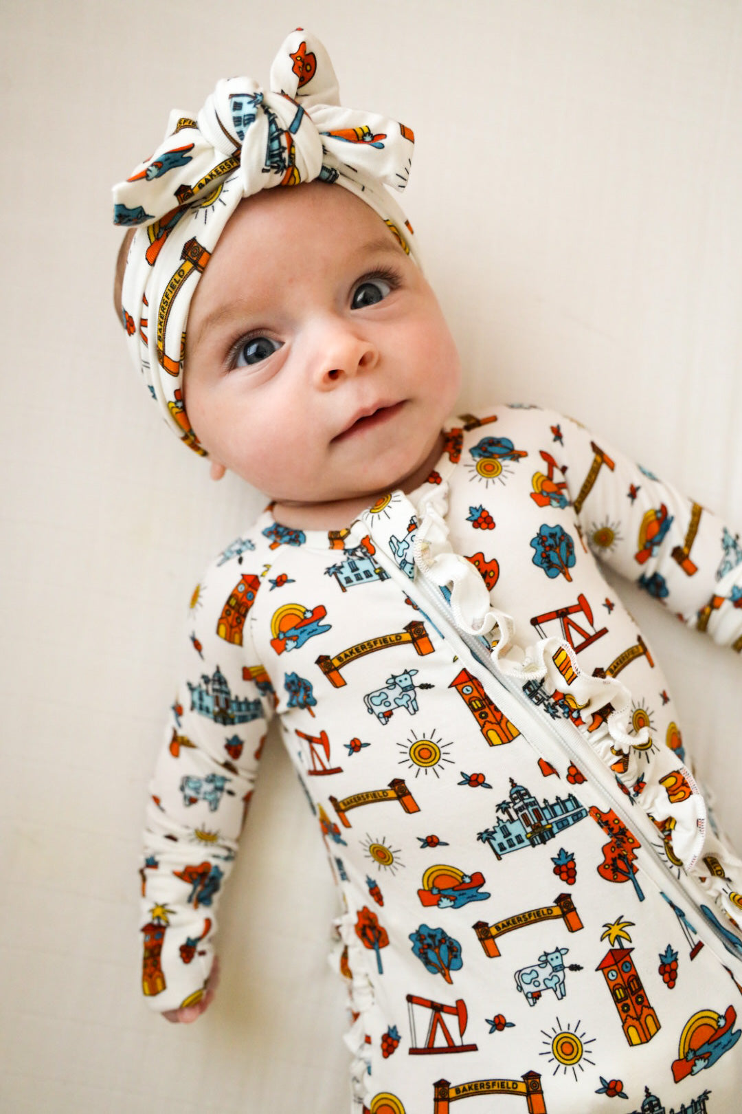 Bakersfield Bamboo Ruffled Onesie